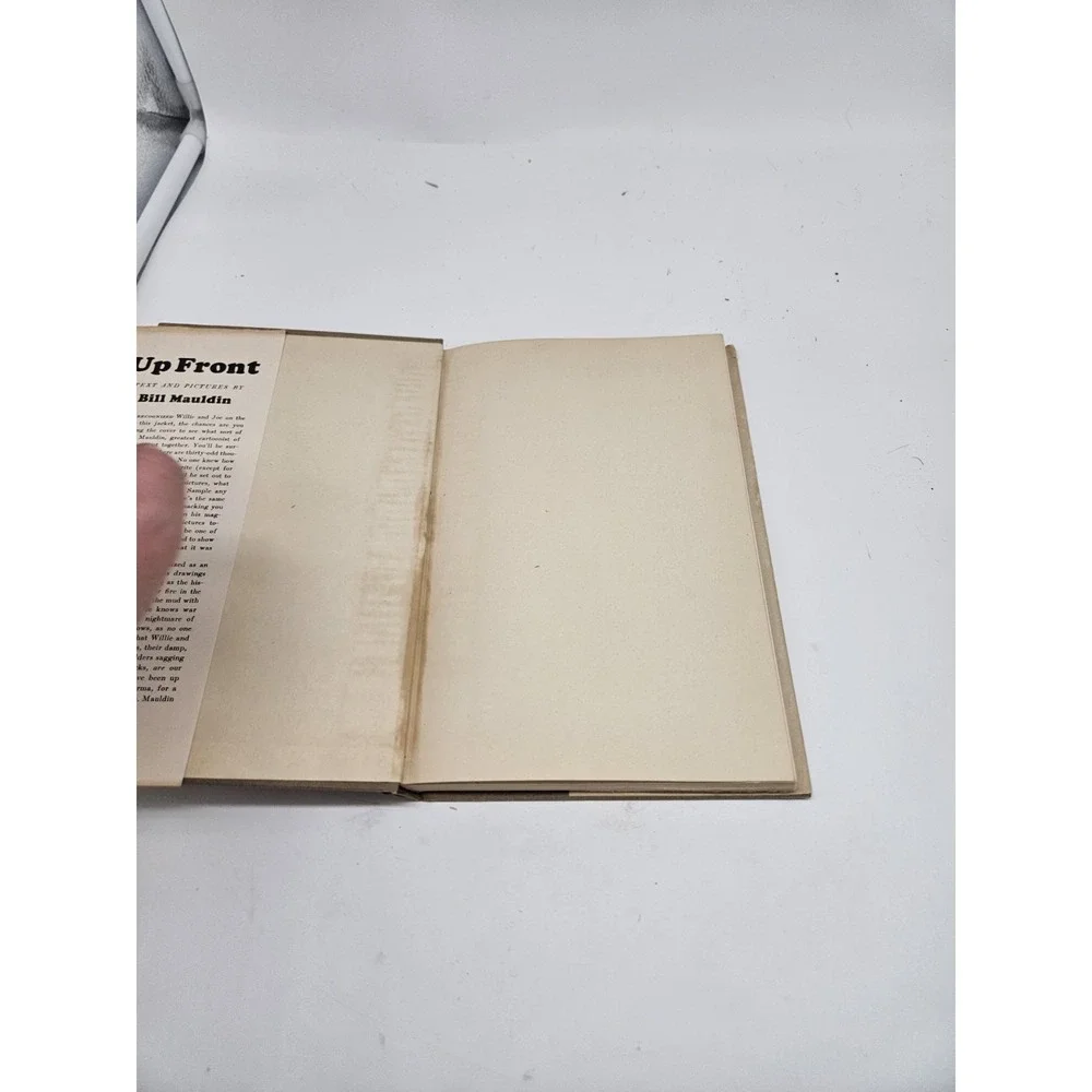 Up Front By Bill Mauldin, 1945, 1st Edition, Illustrated